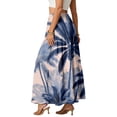 thumbnail image 4 of Boho Casual Print Maxi Skirt Women Summer Fashion Sexy High Waist Skirts Womens Pink Beach Floral A-line Long Skirts Femme, 4 of 6