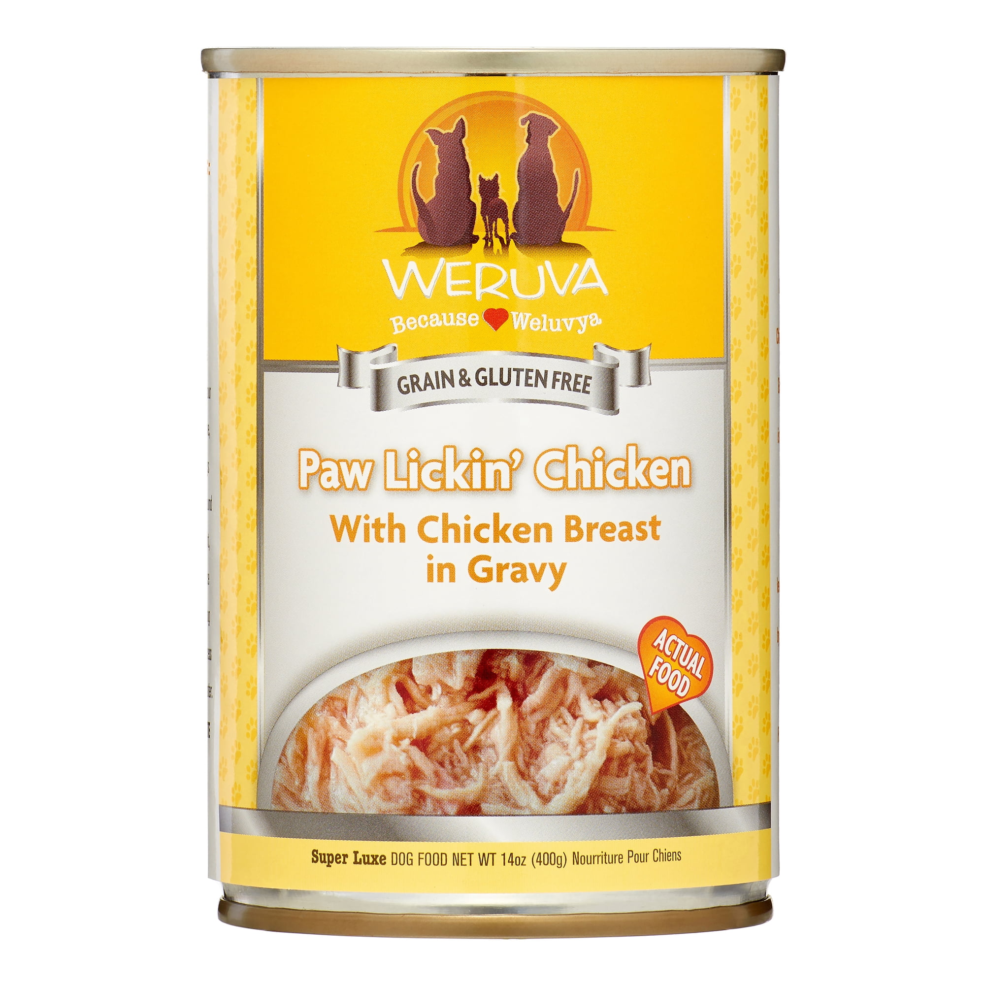 Weruva Human Style Grain-Free Paw Lickin' Chicken Wet Dog Food, 14 Oz, 12 Ct