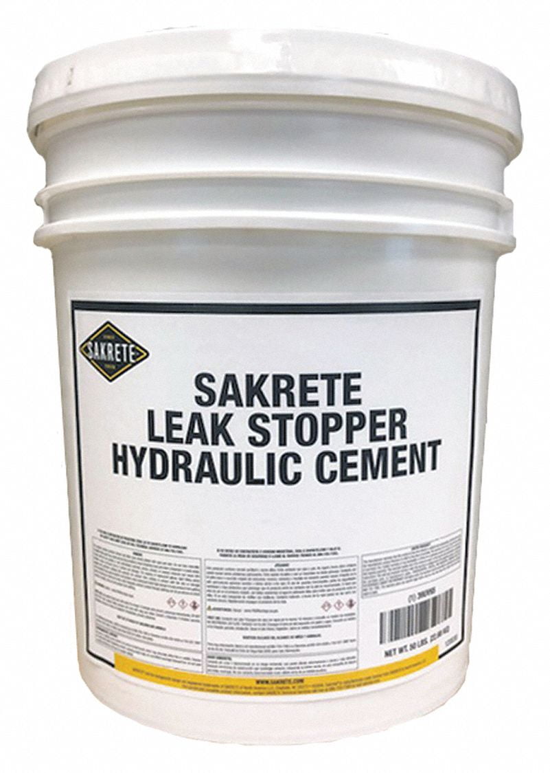 Sakrete Leak Stopper 10 lb Hydraulic Cement Concrete Patch Interior Exterior Use 