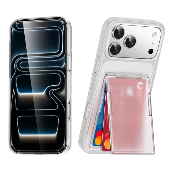For iPhone 17 Pro Wallet Case , with Hidden Card Slot Stand, Anti-Scratch Protective Shockproof, Slim Wallet Case,Matte