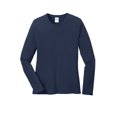 thumbnail image 5 of Port & Company Long Sleeve 54oz 100% Cotton TShirt (LPC54LS) Navy, M, 5 of 6