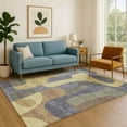 thumbnail image 7 of Addison Rugs Mayfield Premium Machine Washable Transitional Abstract Purple Rectangle Rug, 5' x 7'6", 7 of 7