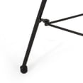 thumbnail image 6 of Novia Outdoor Modern Faux Rattan Side Table with Tempered Glass Top, White and Black, 6 of 7