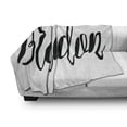thumbnail image 3 of Brandon Soft Flannel Fleece Throw Blanket, Widespread Name Design with Monochrome Letters Cursive Font Pattern, Cozy Plush for Indoor and Outdoor Use, 50" x 70", Black and White, by Ambesonne, 3 of 6