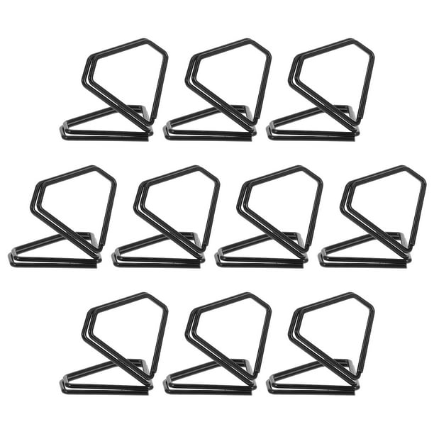 10 portatarjetas de metal para escritorio, pequeños soportes para notas, sujetafotos de mesa, clips para tarjetas de presentación, clips decorativos para notas de metal