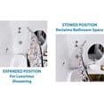 thumbnail image 3 of Rotating Curved Shower Rod Brushed Nickel - Flips In and Out GREAT for Small Bathrooms Curved Shower Rod - No  Stainless Curved Shower Rods Fit  Tubs, 3 of 8