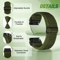 thumbnail image 2 of KBYKO Elastic Watch Band Compatible with Garmin Fenix 5/Fenix 6/Fenix 7/Fenix 8/Fenix E 47mm, 22mm Quickfit Woven Wristband Strap for Fenix 7 Pro/6 Pro/5 Plus/Approach S60/S62, 2 of 7