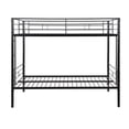 thumbnail image 3 of Harper & Bright Designs Full Size Metal Bunk Bed with Ladder and Guardrail, Full Over Full Metal Bed Frame for Bedroom, No Box Spring Needed, Black, 3 of 6