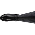 thumbnail image 3 of Baretraps Womens Abram Laser Cut Mixed Media Riding Boots Black 9 Medium (B,M), 3 of 4