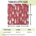 thumbnail image 2 of Red Christmas Village Pattern Square Fitted Tablecloth with Elastic Edge,Square Table Cover,Washable Elastic Table Cover for Home Kitchen Party Decor 36"x36", 2 of 6
