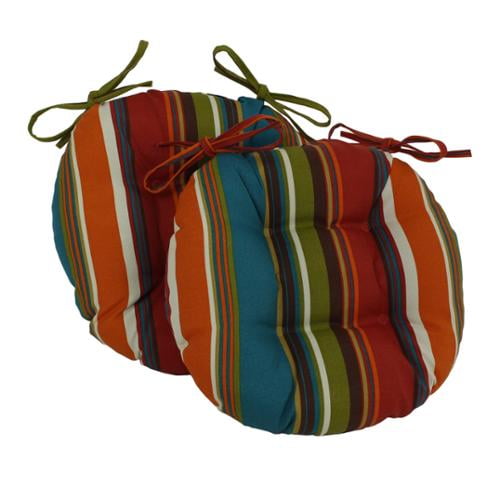 Blazing Needles 16inch Round Indoor/Outdoor Chair Cushions (Set of 2