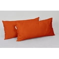thumbnail image 3 of Vargottam Indoor/Outdoor Polyester Fabric Lumbar Pillow With Insert, All-Weather Waterproof Decorative Throw Pillow for Patio Furniture-Set of 2 - Orange, 3 of 7