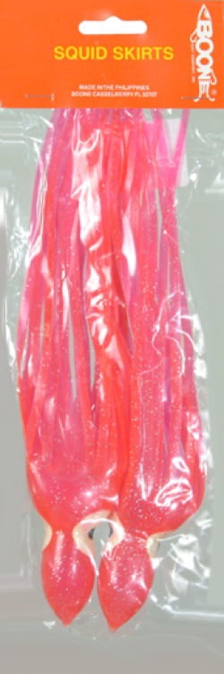 Boone Big Game Hot Pink Trolling Skirt, 9.5 inch, Pack of 2