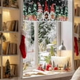 thumbnail image 3 of Christmas Valances for Windows, 42 x 18in, Dwarfs Snowflake Xmas Tree Bird Winter Black Rod Pocket Kitchen Valance Curtain Light Filtering Window Treatments for Living Room Bedroom, 1 Panel, 3 of 7