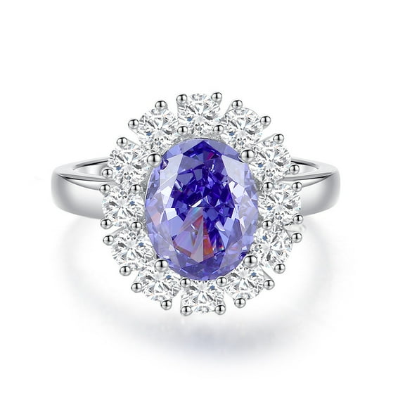 3 Carat Womens Wedding Rings Iced Out Ring Simulated Diamond Rings for Women Cubic Zirconia Sterling Silver Promise Rings for Women Engagement Ring