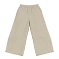 thumbnail image 6 of CYRBOKO Boys Cargo Pants, Fall Winter Elastic Waist Casual Relaxed Fit Athletic Pants Beige Size 11-12 T, 6 of 7