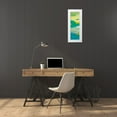 thumbnail image 3 of Jachimiec, Sue 11x24 White Modern Wood Framed Museum Art Print Titled - Teal Dot Panels I, 3 of 4