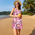 thumbnail image 3 of Fotbe Cute Girl Vestido de Verano sin Mangas para Mujer – Vestido Midi Línea A, Estilo Camiseta Floral, Vestido Playero Casual y Fluido, 3 of 7