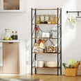 thumbnail image 4 of Costway 1 PCS 5-Tier Bookshelf, Industrial Tall Bookcase with Open Storage Shelves & Metal Frame Brown, 4 of 9