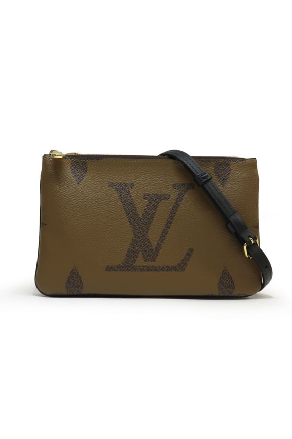 Pre-Owned LOUIS VUITTON Monogram Giant Double Zip Pochette M69203 Reverse Shoulder... (Good)