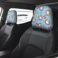 thumbnail image 2 of Kdxio Gnome Pool Party Pattern Print 2 Piece Car Head Rest Covers Set Auto Front/Rear Seats Headrest Cover Universal Fit Most Cars,Sedan, SUV, 2 of 9