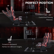 Supllueer 3060 Aluminum Racing Simulator Cockpit with Seat & Triple TV Stand compatible with Logitech Thrustmaster PXN Fanatec Moza