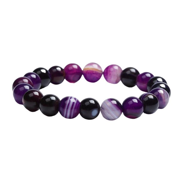 Brazalete de abalorios Redondo Unisex Joyas 10mm Clásico para Regalos violeta Yuyangstore Pulsera de cuentas
