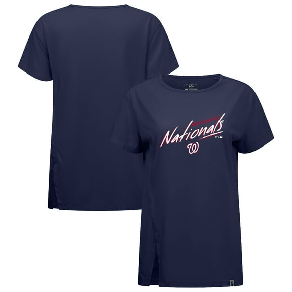 Women's Levelwear Navy Washington Nationals Influx Sizzle T-Shirt