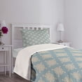 thumbnail image 5 of Ambesonne Pearls Quilted Bedspread Set 2 Pcs, Symmetric Sailot Knot, Twin Size, Pale Slate Blue Tan, 5 of 6