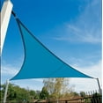 thumbnail image 2 of Coolaroo Coolhaven Outdoor Sun Shade Sail With Hardware Kit 95% UV Block Protection for Garden, Patio, Backyard, 15' x 12' x 9' Triangle, Sapphire, 2 of 7