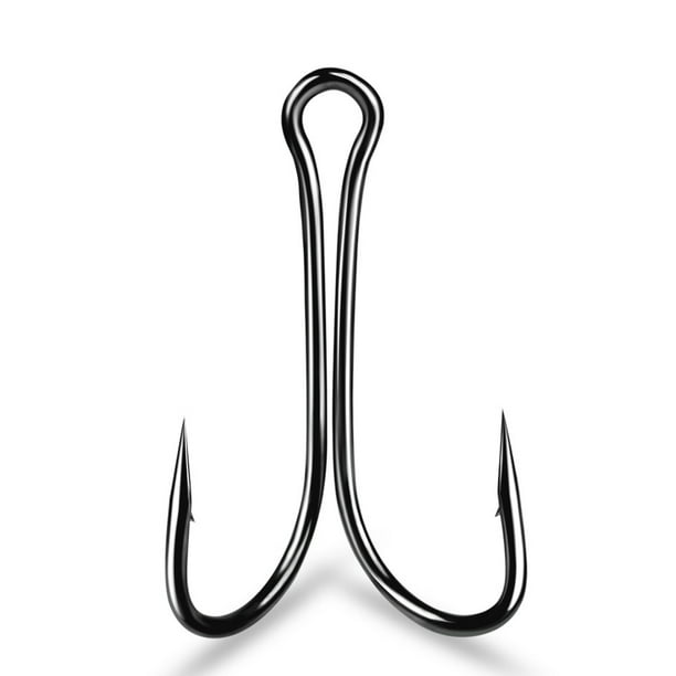 Tongliya 50 pcs/pack of high carbon steel two hooks Lua hook with