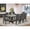Light Beige, variant on East West Furniture X-Style 7-piece Wood Dining Table and Chairs in White