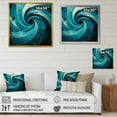 thumbnail image 4 of Designart "Majestic Motion In Teal II" Abstract Spirals Floater Framed Wall Art Prints, 4 of 5