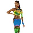 thumbnail image 5 of Rio Carnival Poster Frame Brazil Carnaval Mask Show Parade Half Dleeve Split Dress Elegant gown, 5 of 6