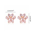 thumbnail image 2 of Pendientes De Pata De Gato De Oro Rosa Pendientes De Circón Para Mujer Pendientes De Gato Adorables Pendientes De Tuerca De Pata De Cristal matsuzay AP005833-00, 2 of 6