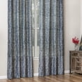 thumbnail image 4 of Chanasya 2-Panel Floral Jacquard Textured Dark Blue Curtains with Grommets for Windows Living Room Bedroom Office - Partial Room Darkening Drapes for Privacy and Decor - 52 x 84 Inch Long - Dark Blue, 4 of 7