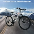 thumbnail image 6 of 27.5 Inch Mountain Bike for Adult, 27-Speed Dual Suspension High-Carbon Steel MTB Bicycle, Dual Disc Brake Bikes for Men Women, Silver, 6 of 11