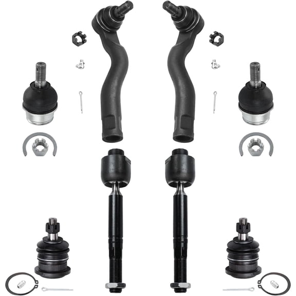 Detroit Axle - 8pc Front Suspension Kit for 08-22 Toyota Sequoia,  07-21 Tundra, 4 Tie Rods 4 Ball Joints 2007 2008 2009 2010 2011 2012 2013 2014 2015 2016 2017 2018 2019 2020 2021 Replacement