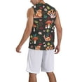 thumbnail image 5 of Easygdp Mushroom With Snails Men's Mesh Basketball Jersey Quick Drying Sleeveless Shirts Fitted Muscle Tank Tops Sport Round Neck T-Shirt - XX-Large, 5 of 9