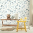 thumbnail image 2 of Chesapeake Sanibel Light Blue Trail Prepasted Easy Walls Wallpaper, 20.5-in by 33-ft, 56.4 sq. ft., 2 of 3