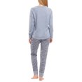 thumbnail image 5 of Karen Neuburger Women's 3-Piece Zebra Print Soft Pajama Lounge Set-Blue / S, 5 of 7