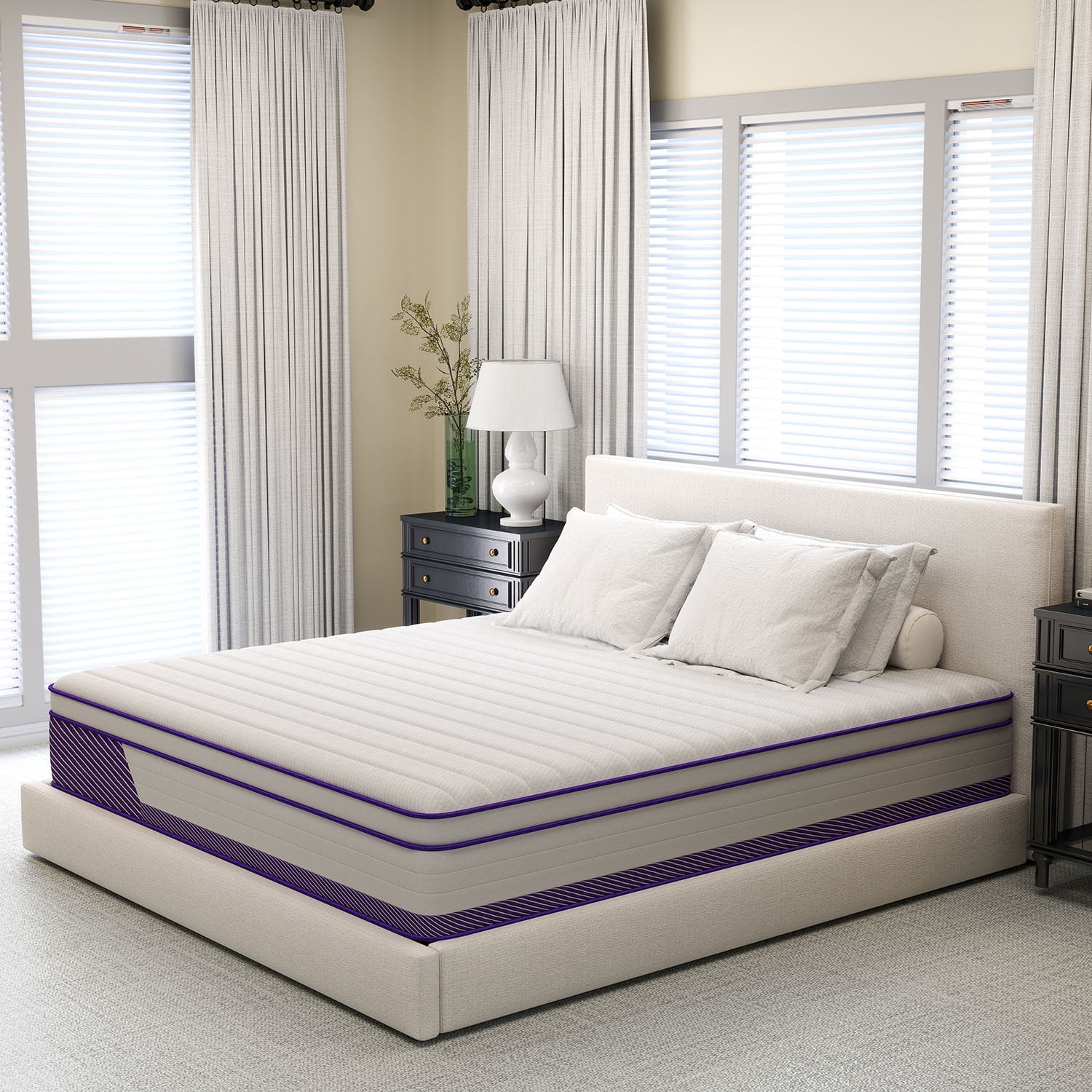 12 inch Twin Mattress,Hybrid Mattresses Medium Firm in a Box