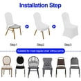 thumbnail image 6 of EMART Spandex Chair Cover, White Seat Covers Universal Stretch Chair Slipcovers Protector 50 Pcs, 6 of 7