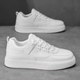 thumbnail image 6 of [Men's Low-Top Sneakers] Men's Low-Top Sneakers Lace-Up Minimalist Round-Toe Shoes with Cushioned PVC Sole - Upper, Soft Fabric - Versatile for Streetwear, Gym, Office & Daily Wear, 6 of 9