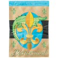 thumbnail image 2 of Magnolia Gardens M001594 Bienvenue Alligator Burlap Garden Flag - Large, 2 of 2