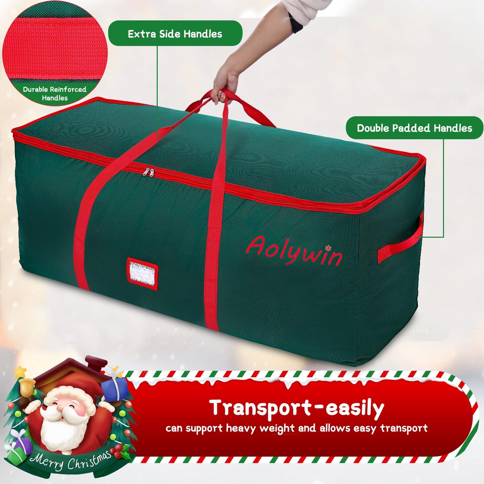 COCOBELA Christmas Tree Storage Bag Set For 7.5ft Trees photo 6