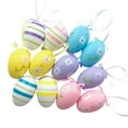 thumbnail image 3 of quanjun 12Pcs Easter Decorations Eggs Hanging Ornaments,Colorful Plastic Hanging Ornaments Easter Decoration,for Easter Tree Basket Decor Party Favors Supplies, 3 of 6