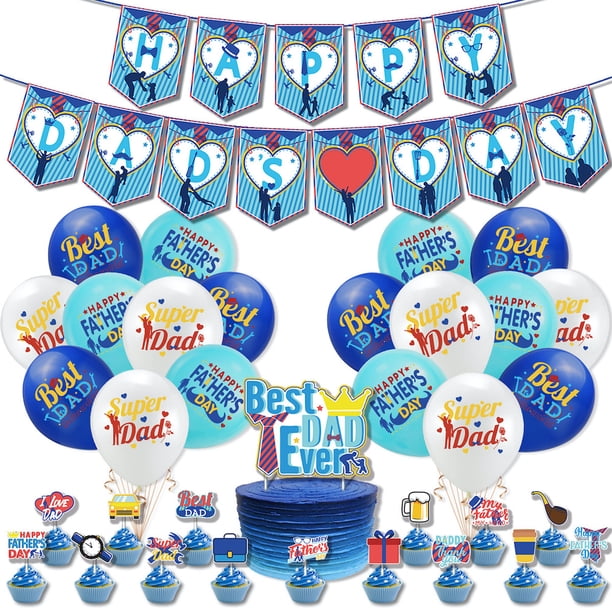 Kit de globos de látex para fiestas, 37 unidades, para el Día del Padre
