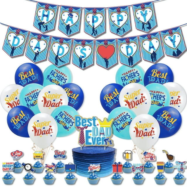 Kit de globos de látex para fiestas, 37 unidades, para el Día del Padre