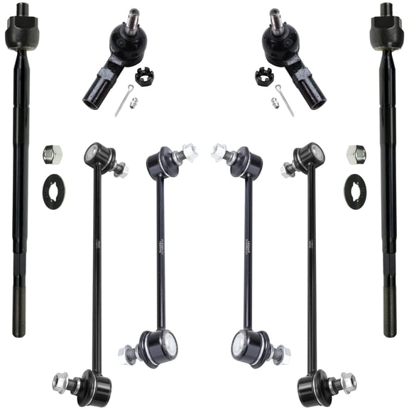 Detroit Axle - 8pc Front Tie Rods Rear Sway Bar Links Replacement for 1999-2003 Lexus RX300